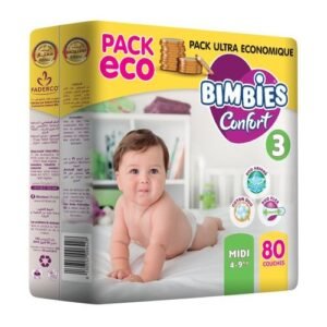Bimbies Confort N3 4-9 KG 80 Couches