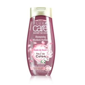 FLUX CARE SHAMPOOING_MICELLAIRE PURIFIANT HUILE DE ROSE & FLEUR DE COTON