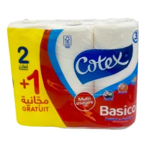 Cotex Basico Essuie Tout 2 Rouleaux+1 Gratuit