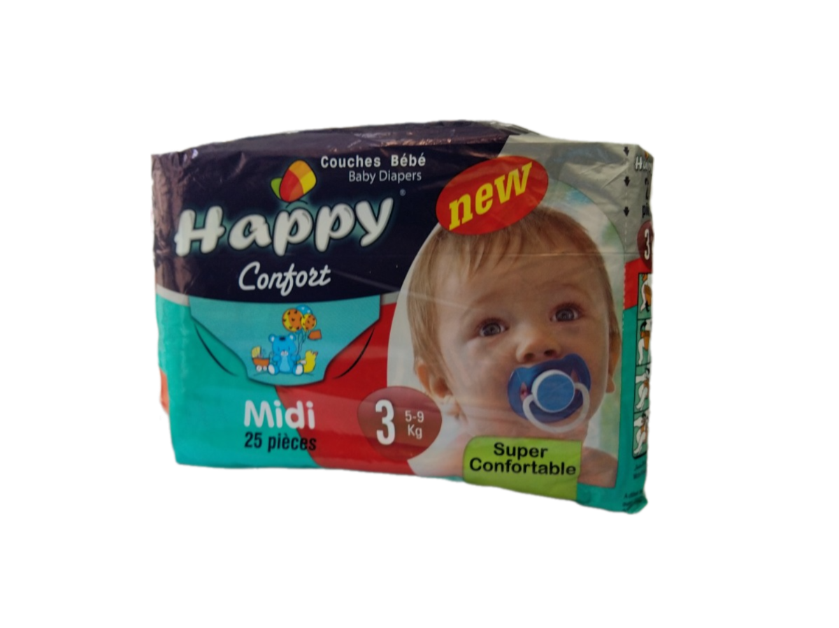 Happy Confort N3 3-5 KG (25 Pièces)