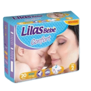 Lilas BéBé Confort N2 3-5 KG 20 Couches