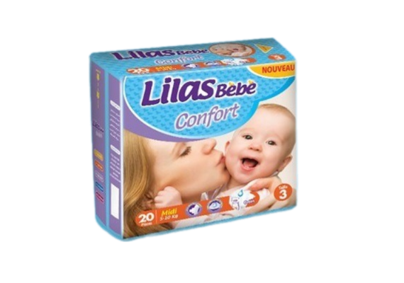 Lilas BéBé Confort N3 5-10 KG (20 Pièces)
