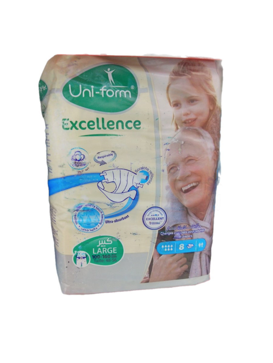 Uniform Couches Adulte Excellence Large 8 Pièces