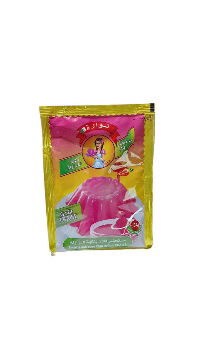 Nouara Flan Arôma Fraise 54 G