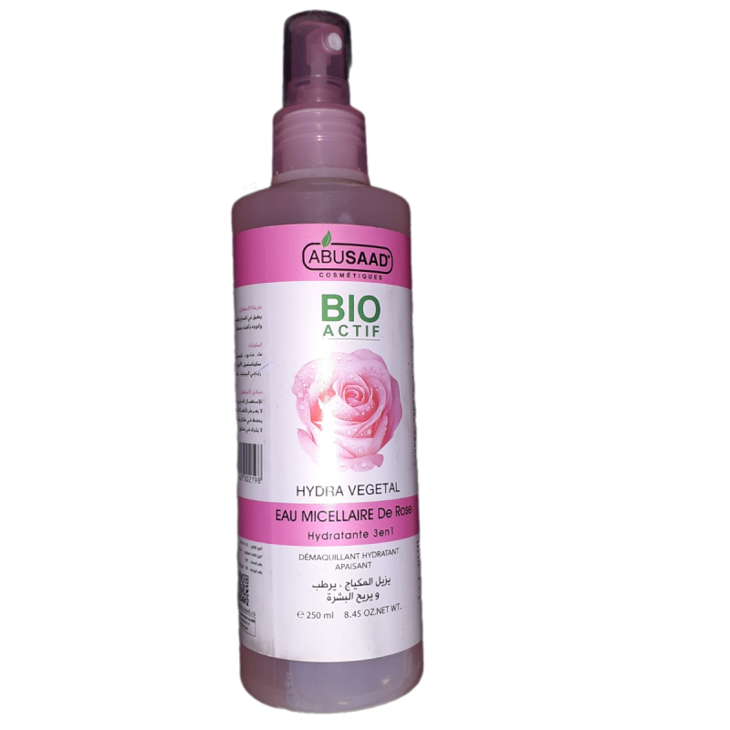 ABUSAAD EAU MICELLAIRE _ DÉMAQUILLANT HYDRATANT APAISANT DE ROSE