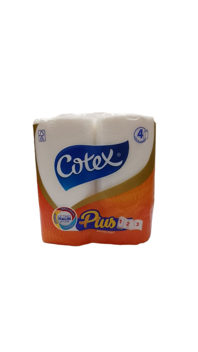 Cotex Plus Essui-Tout 4 Rouleaux