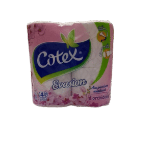 Cotex Evasion Papier Hygienique D’orchidées 4 Rouleaux