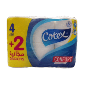 Cotex Confort Papier Hygienique 6 Rouleaux
