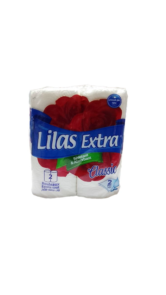 Lilas Extra Essui-Tout Classic 2 Rouleaux