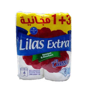 Lilas Extra Essui-Tout Classic 4 Rouleaux
