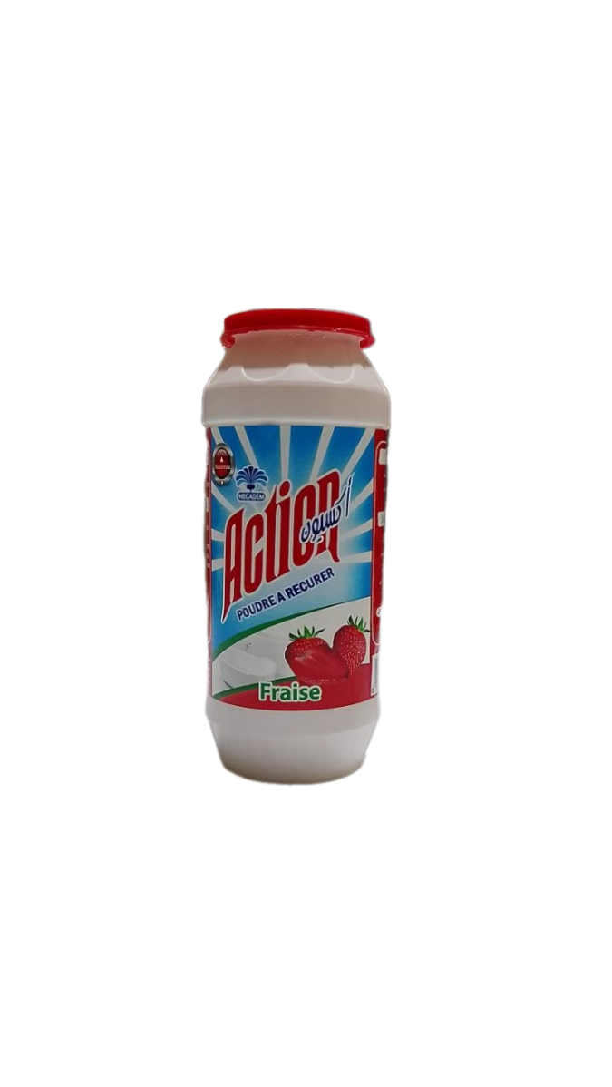 Action poudre a recurer fraise 400g