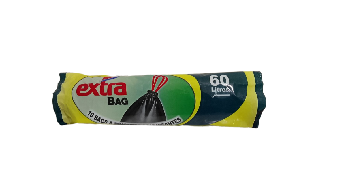 Extra bag 10sacs a poignees coulissantes 60l