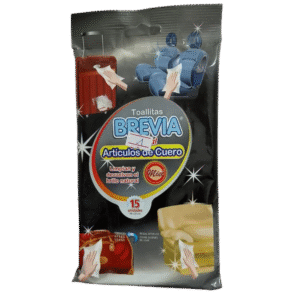 Brevia Lingettes humides pour essuyer la peau 15 lingettes