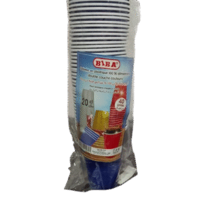 Biba gobelet en plastique pour boissons chaude et froide 40 unites