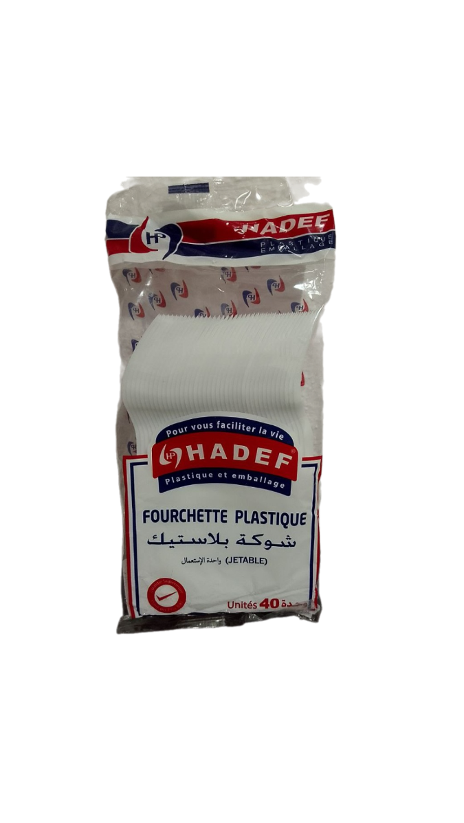 Hadef Fourchette Plastique 40 Unités
