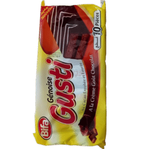 Génoise Gusti Au Cacao Enrobée Et Fourée A La Créme Goùt Chocolat 10ps