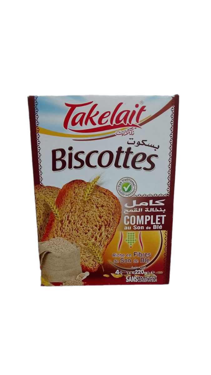 Takelait Biscottes Complet Au Son De Blé 220G