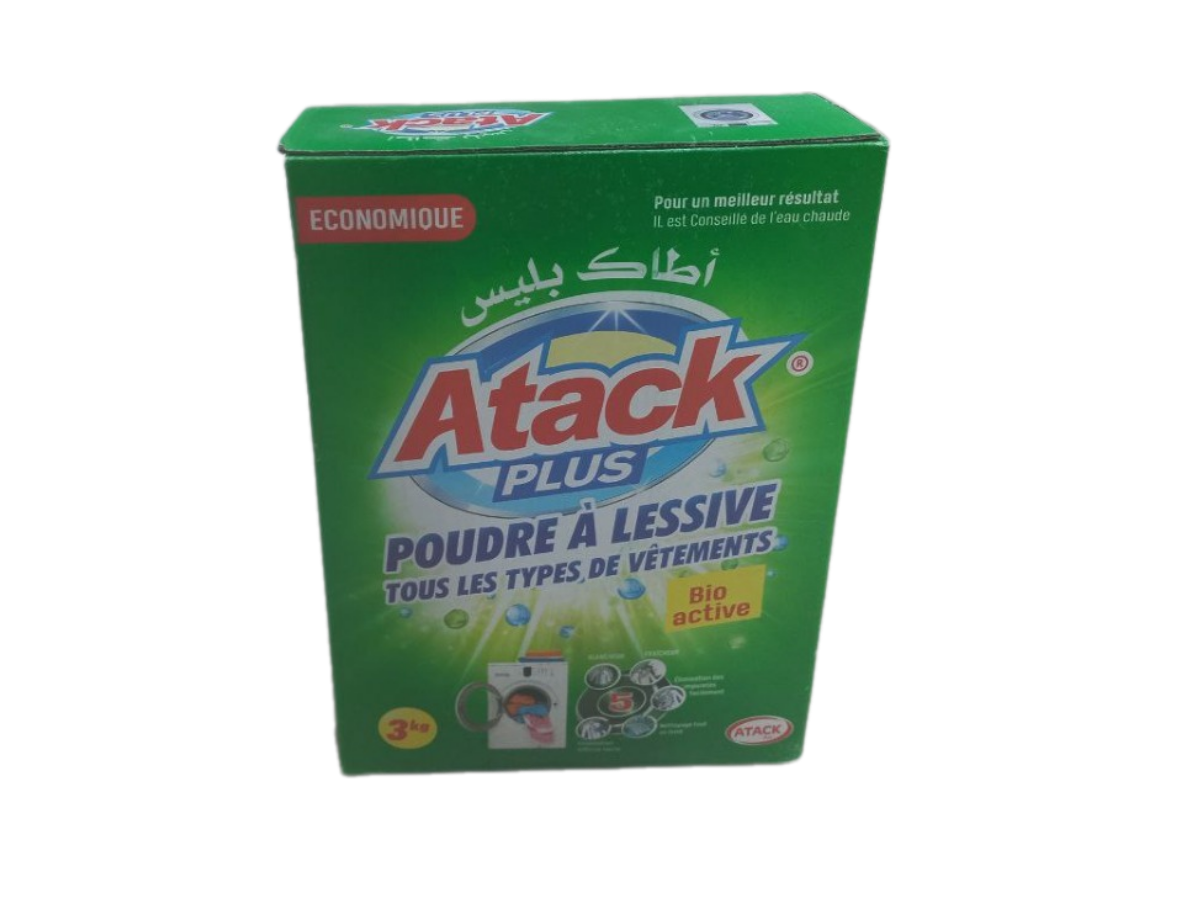 Atack Plus Poudre Lessive Tout De vetements 3kg