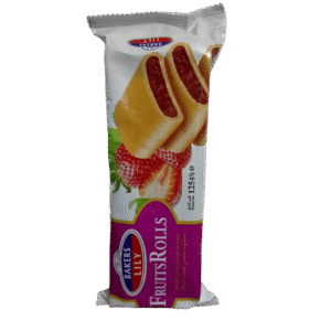 Fruits Rolls Biscuits Fourrés à La Pàte De Fraise 125 G