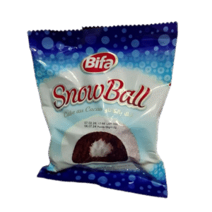 Snow Ball Cake au Cacao Enrobé et Fourée à La Créme Gout Lait au Noix de Cacao 56G