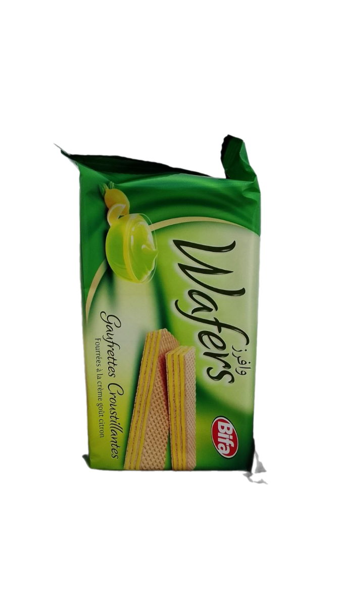 Wafers Gaufrettes Fourrées à La Créme Goùt Citron 140G