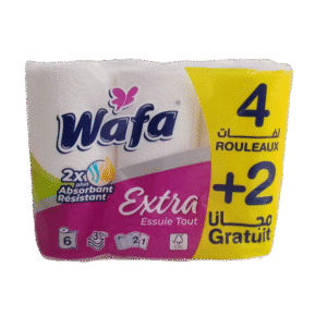 Wafa Extra Essuie Tout 4 Rouleaux+2 Gratuit