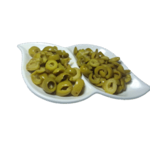 زيتون أخضر مقطع