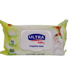 Ultra Baby Natural Lingettes Humide 80 Unités