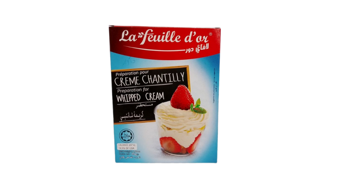 la Feuille D’or Préparation pour Créme Chantilly 75G