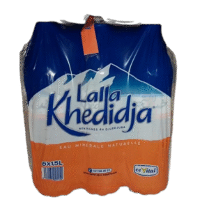 Lala Khedidja Fardeau de 6 bouteilles d’eau minérale 1.5L