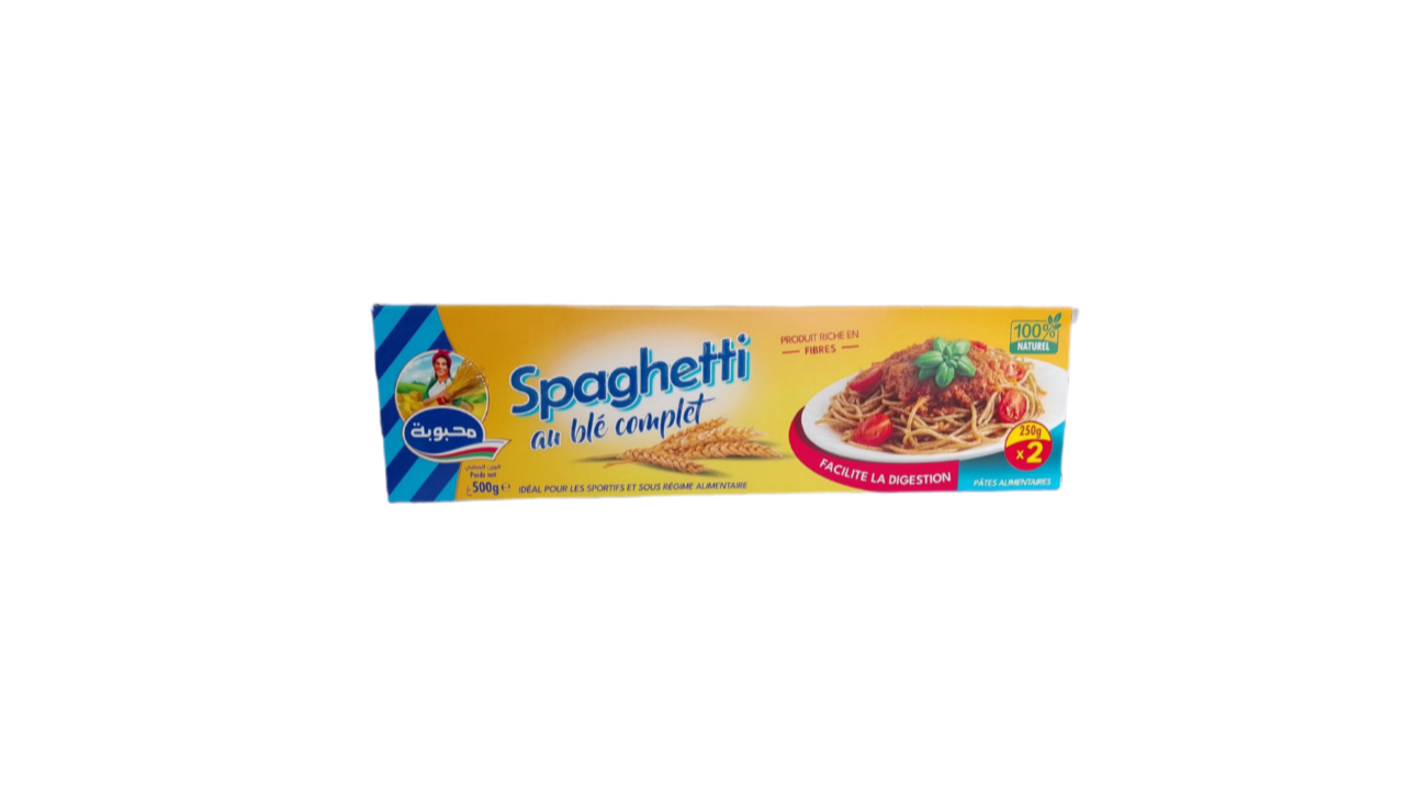 Mahbouba Spaghetti Au Blé Complet 500G