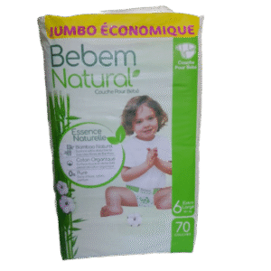 Bebem Natural Jumbo Economique N6 +16KG (70 Couches)