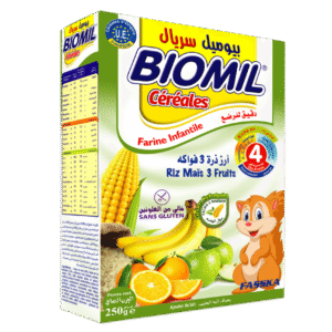 Biomil Riz Mais 3 Fruits 250 G + 4 Mois