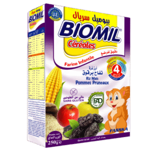 Biomil Céréales Riz Mais Pommes Pruneaux 250 G + 4 Mois