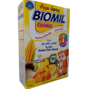 Biomil Céréales Riz Mais Ananas Poire Banane 250 G + 4 Mois