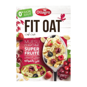 Ollagro Fit Oat Muesli D’Avoine Super Fruite 250 G