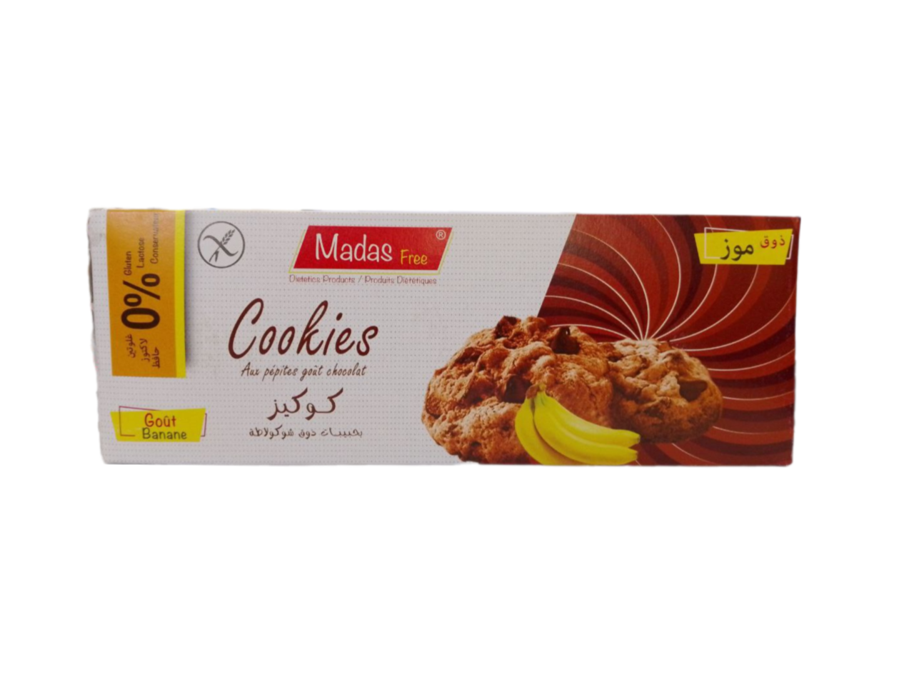Madas Free Cookies Goùt Banane 120 G