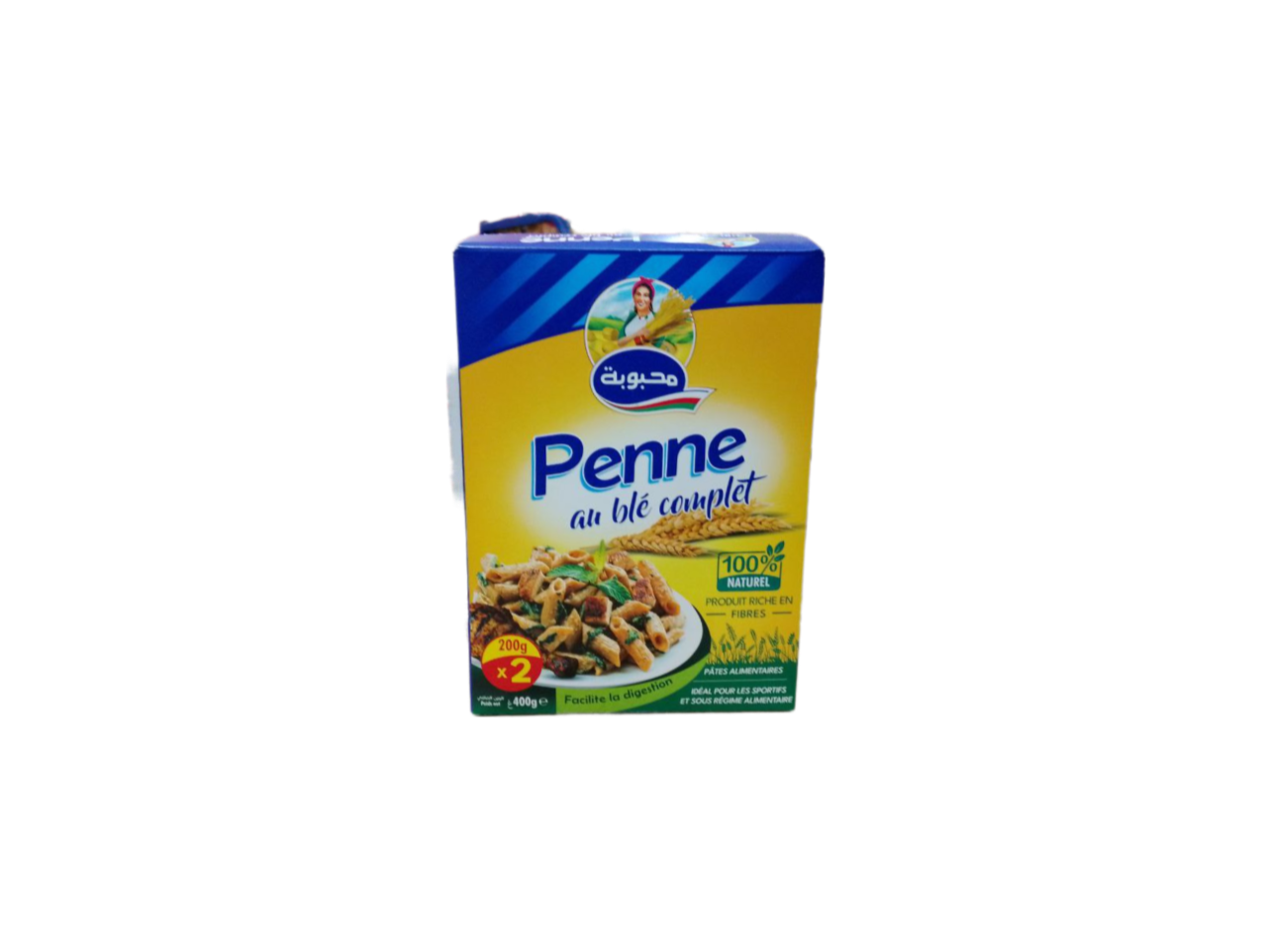 Mahbouba Penne au blé complet (400g) محبوبة بيني بالقمح الكامل