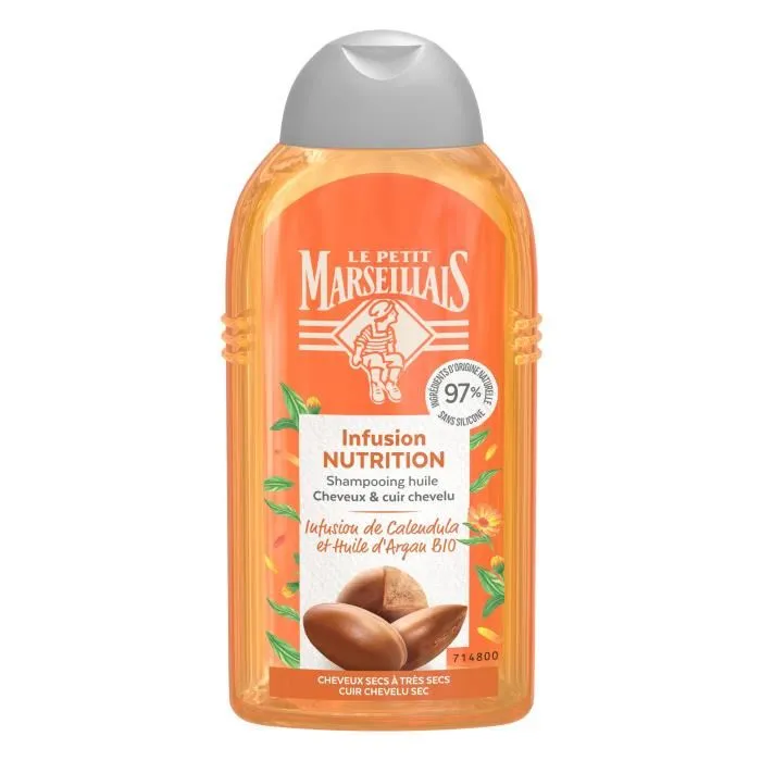 LE PETIT MARSEILIAIS SHAMPOOING _ INFUSION DE CALENDULA ET HUILE D’ ARGAN BIO