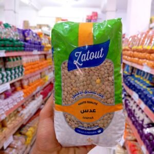 1Kg عدس أخضر _   Zatout Lentilles Vetres
