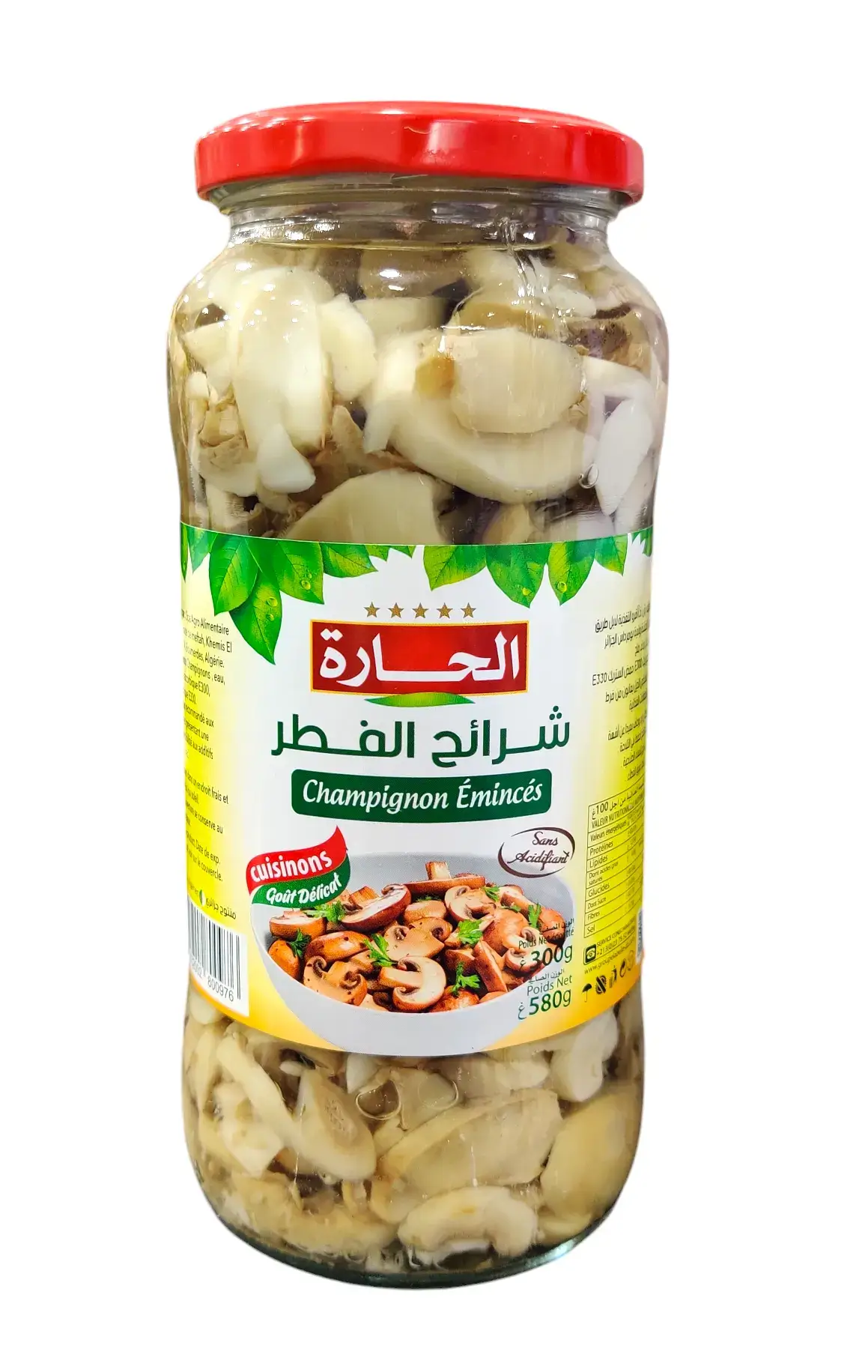 Elhara Champignons Tranchés 580 G